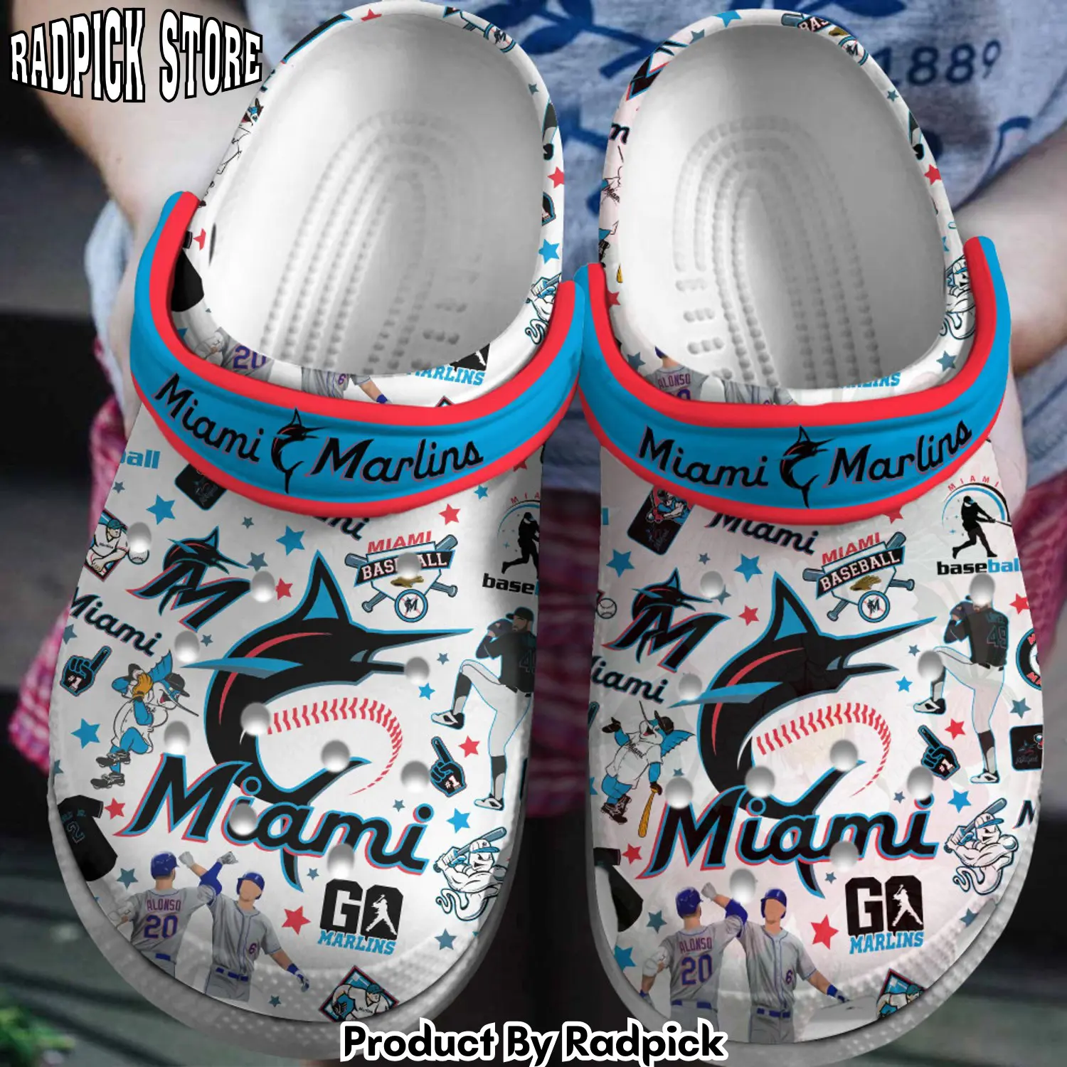 Radpick premium miami marlins mlb sport clogs shoes for men women rp6522218